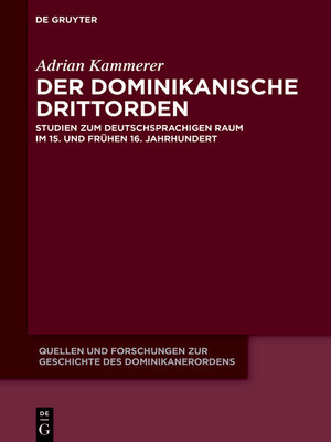 cover image of Der dominikanische Drittorden